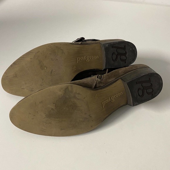 Paul Green Capshaw Bootie Ankle Boot Suede Round Toe Buckle Zip 7.5 UK 1… - Picture 6 of 9